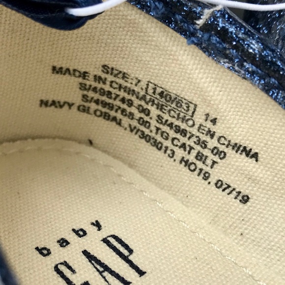 NWT Baby Gap Blue Sparkly Kitty Cat Shoes - Picture 7 of 8